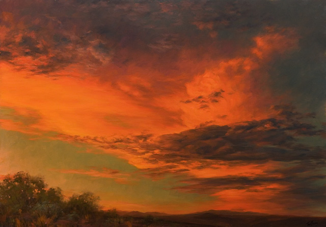 Red Sky Sunset 28x42 SOLD!